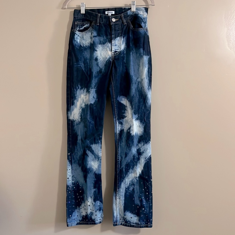 Bejeweld Bleached Jeans